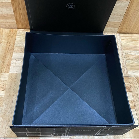 CHANEL Perfume Black EMPTY Gift Box Magnetic Closure Square Box 8.5”X8.5”X3.5” - Picture 8 of 14